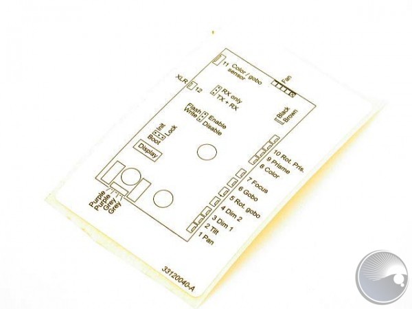 Label PCB connec. MX-10