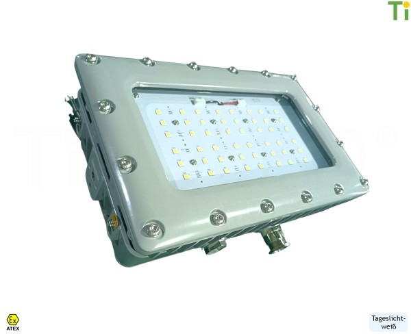 80 Watt ex-geschützter LED Strahler | ATEX | Zone 1, 21 und 2, 22 | 12000 lm | tageslichtweiß - 5700