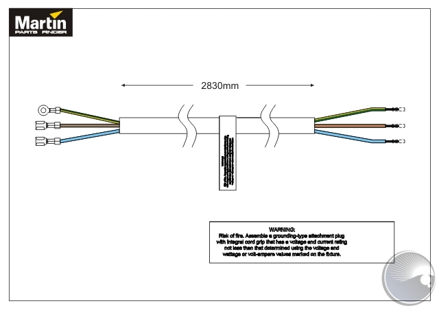 Mains cable 3x2,5#300cm