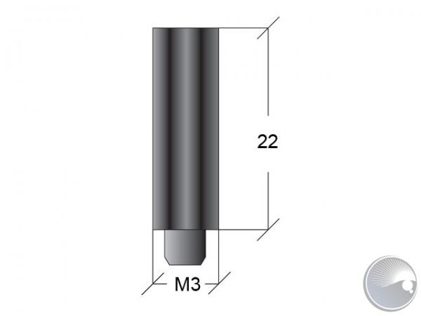 M3x22 stand off m6/f7 black