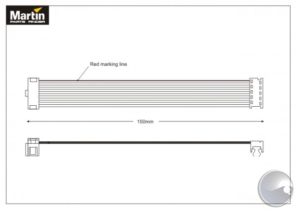 Martin Wireset 10 pole flatcable 15cm