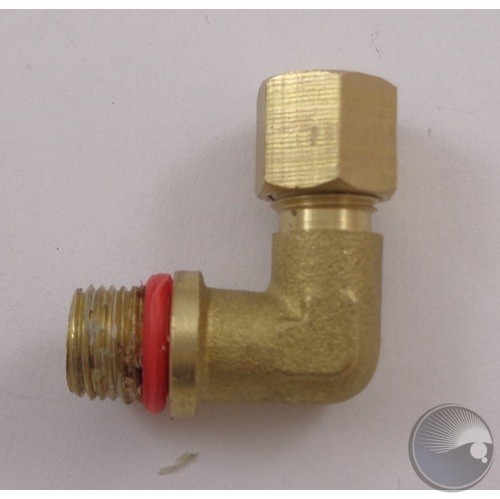 L-Shaped Brass Fitting w/ Nut (for pump)