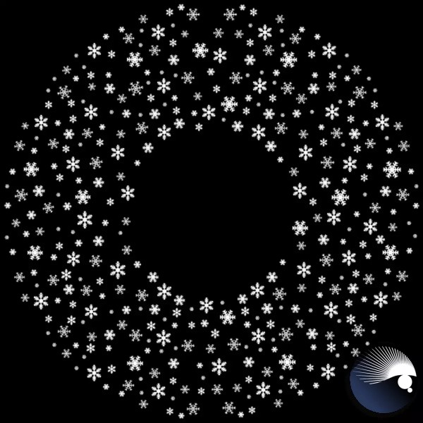 PL Animation Wheel, Snow Fall 1, 108mm, schwarz/weiss