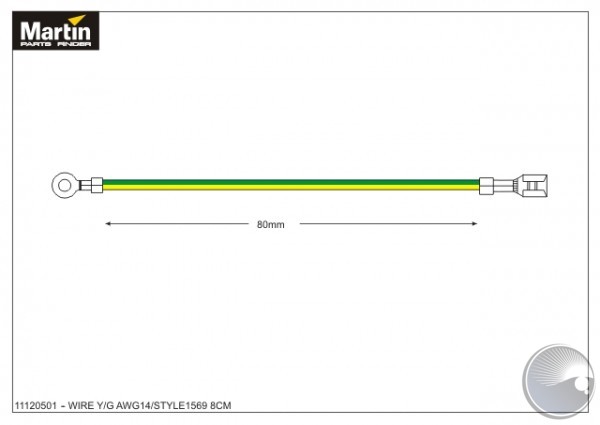 WIRE Y/G AWG14/STYLE1569 8CM