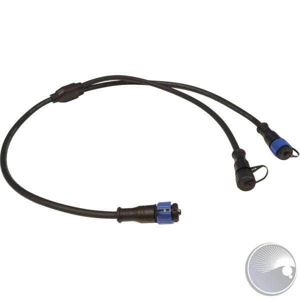 PL Y Splitter Power Kabel, 3x1,0, IP67 Konnektoren, 80cm länge