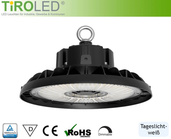 100 Watt LED Hallenleuchte | 1-10V dimmbar | 120° Abstrahlwinkel | 15000 lm | 5700 K | IP65 | "Neo"