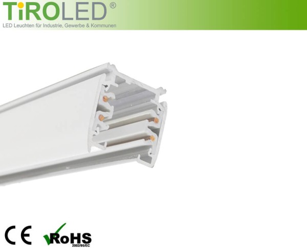 300 cm 3-Phasen Stromschiene für LED-Schienenleuchten | weiß | Pro-0430