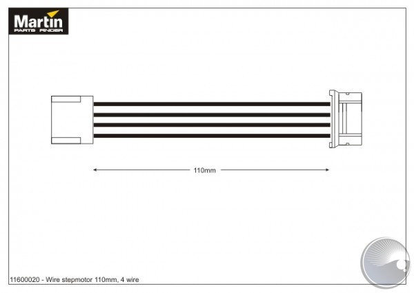 Martin Wire stepmotor 110mm, 4 wire (