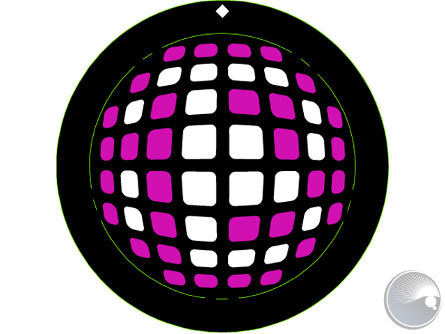 Gobo, Grid Lock, D37.5/d30, colored glas