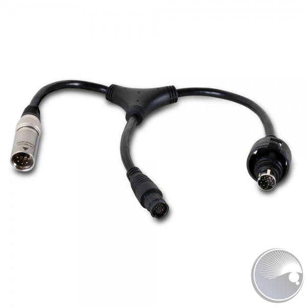 Martin Power + Data Input Cable, XLR5 male + Tripix male to BBD female, 0,25m