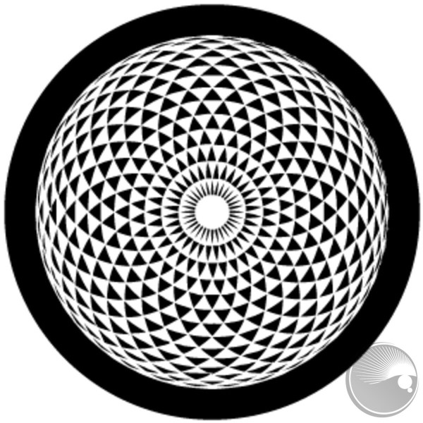 PL Gobo "Visual Psychedelic 9", E-Size, schwarz/weiß