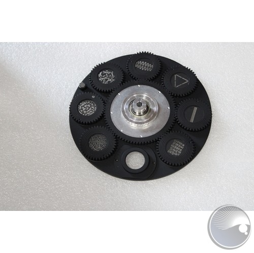 rotating gobo wheel assembly, including gobos. (BOM#110)