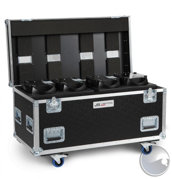 4-fach Flightcase für Sparx10 von Amptown mit Sip-Einsatz