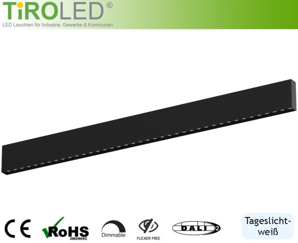 1500 mm LED Pendelleuchte | tageslichtweiß - 5000 K | 50 Watt | 6000 lm | DALI-2 und PUSH | UGR19 |
