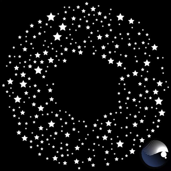 PL Animation Wheel, Christmas Starry Sky 1, 105mm, schwarz/weiss