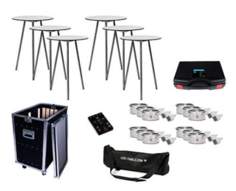 RENATL LED Event Table 6er Tourcase