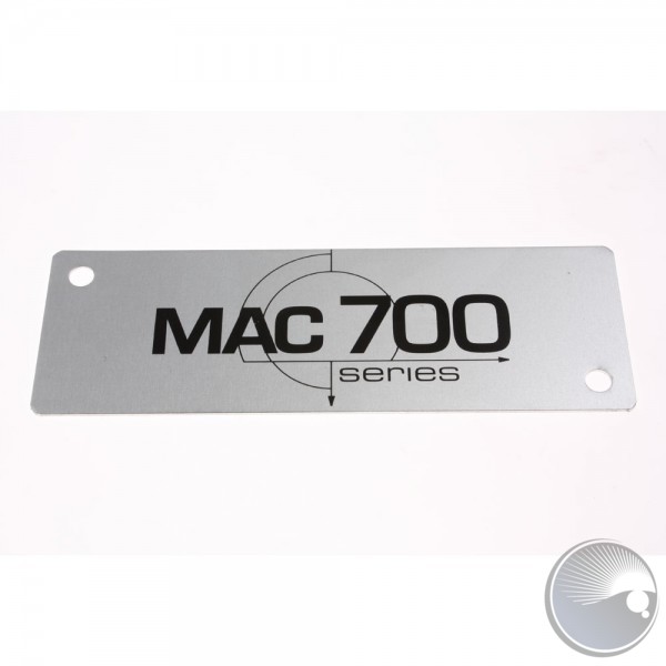 MAC700 logoplate f. flycase