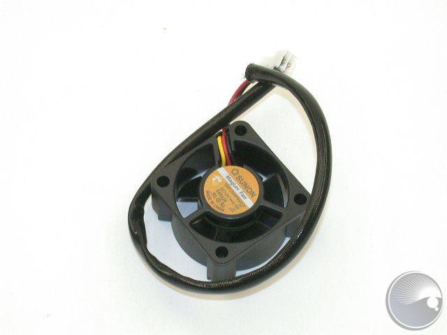 Fan 12V 90degr w.plug,flex26cm