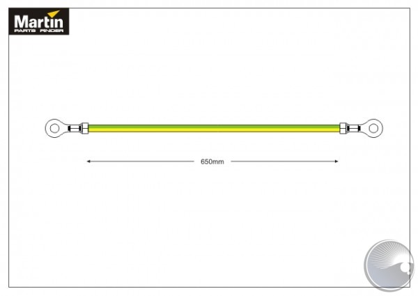 Wire y/g 1xAWG18 UL lify 65cm