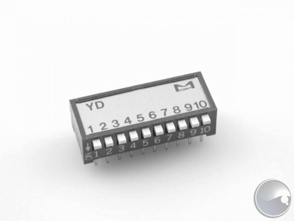 Martin DIP switch, Piano Type, 10 bit D, YD-10Z