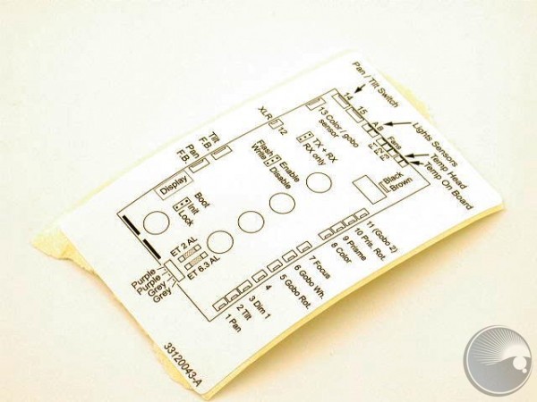 Label PCB connec. MAC250 Kr.