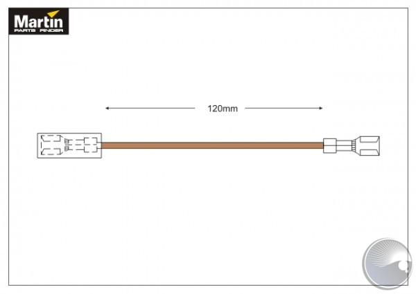 Wire brown 1x2,5# 12cm