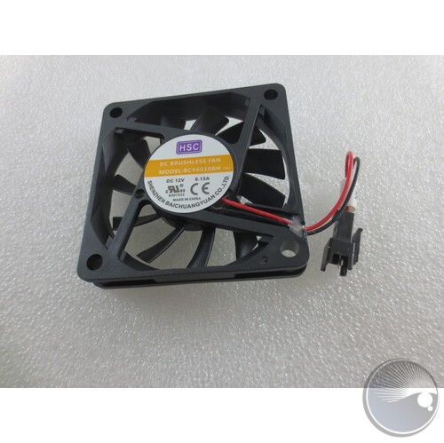 FAN DC 12V 0.13A BCY6010BH 702 2-pin male 2.0 (BOM#12) square black connector 2 wire b&r shorter wi