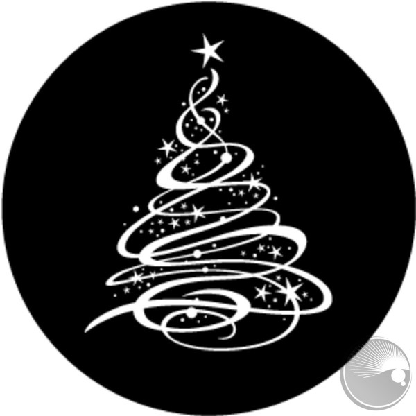 PL Gobo Christmas Stars Tree, G size, black and white (gobo holder included)