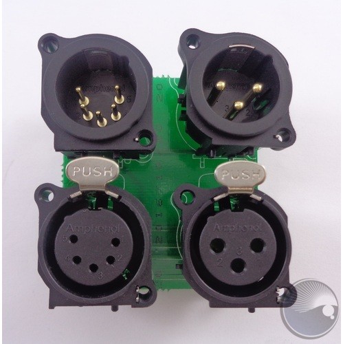 PLASTIC DMX V3 AMPHENOL XLR PCB (Z19037V02.PCB) - With slash cut in center