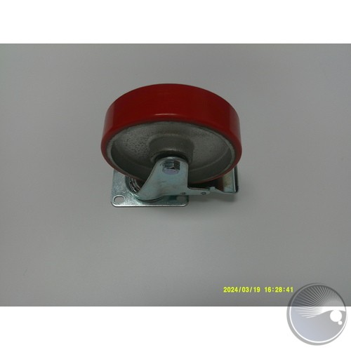 5in wheel caster with brake, Red 100*50mm, loading 500kg (BOM#8)