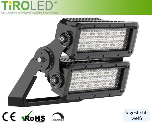 500 Watt LED Sportplatz- und Industriestrahler | 1-10V dimmbar | 70.000 lm | tageslichtweiß - 5000 K