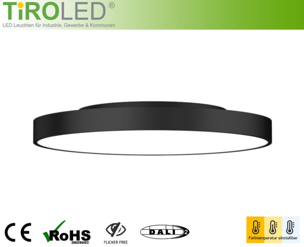600 mm runde LED Deckenleuchte | 3000-4000-5700 K einstellbar | 60 Watt | max. 6500 lm | DALI-2 und