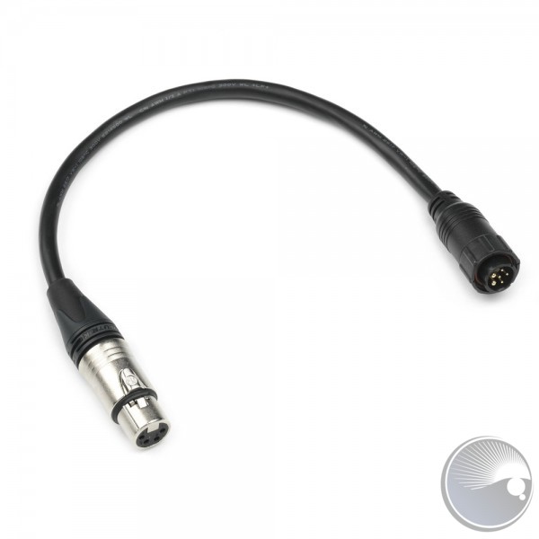 Hybrid Power+Data Adapter IP65-XLR4 0.25
