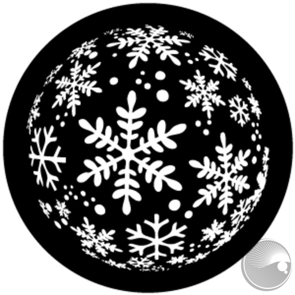 PL Gobo Christmas Snow Flakes 1, G size, black and white (gobo holder included)