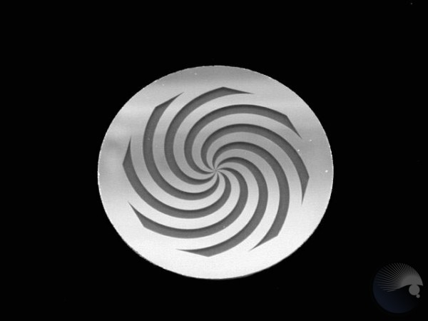 Gobo, Rotated Twirl, D37.5/d30, bw glass