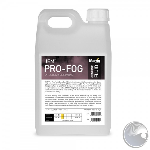 Martin JEM Pro-Fog Fluid, Extra Quick Dissipating, 4x 2,5 l