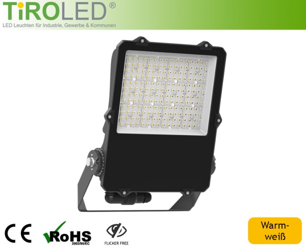 150 Watt LED Strahler | 18750 lm | warmweiß - 2700 K | IP66 | mit externer Anschlussbox | "Insect-Fr