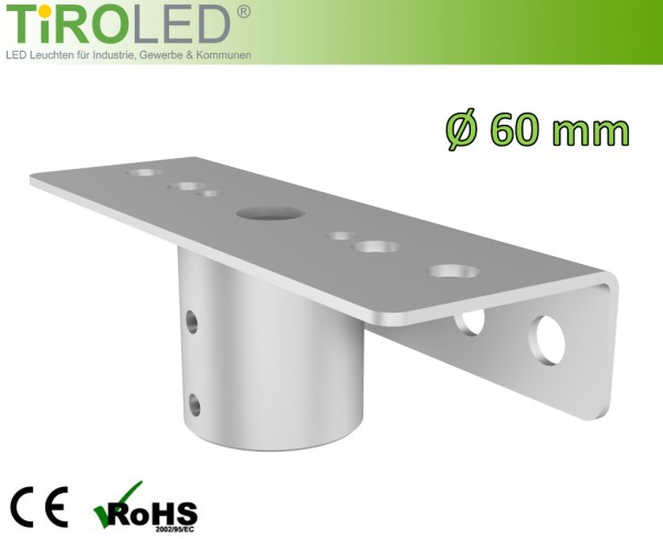 60 mm Mastadapter | für Mastzöpfe mit 60 mm Durchmesser | für alle LED Strahler | "Mira-Eco"