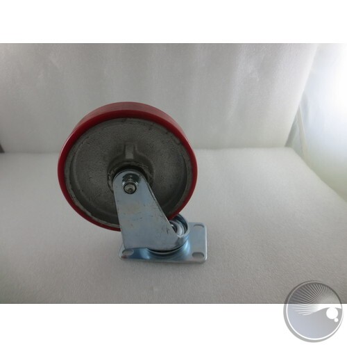 5in wheel caster without brake, Red 100*50mm, loading 500kg (BOM#7)