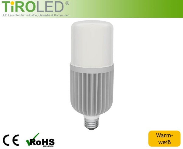 40 Watt LED Kolbenlampe | warmweiß - 3000 K | 5800 lm | für E27 und E40 Sockel | "Pegasi 2"