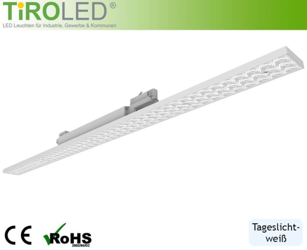 150 cm lineare LED 3-Phasen Schienenleuchte | 42 - 60 Watt einstellbar | tageslichtweiß - 6000 K | m