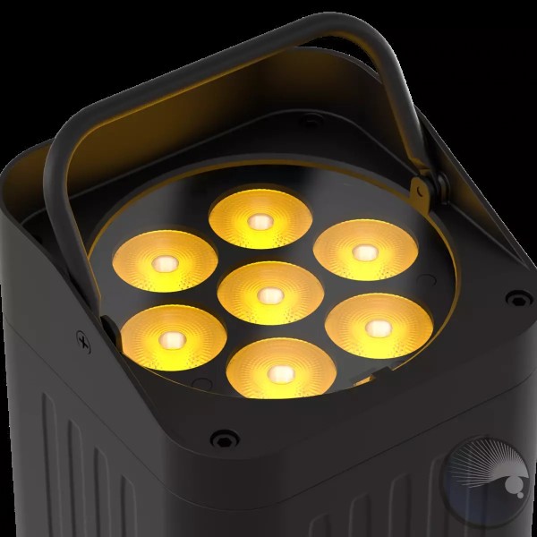 PL Smart BatPlusNeo, 7x10W RGB+warmweiß, IP65, CRMX, schwarz