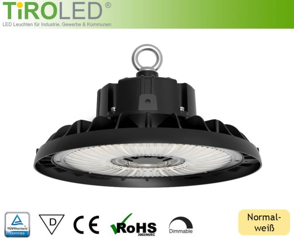 150 Watt LED Hallenleuchte | 1-10V dimmbar | 120° Abstrahlwinkel | 21000 lm | 4000 K | IP65 | "Neo"