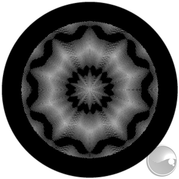 PL Gobo "Visual Moire Effect 3", E-Size, schwarz/weiß