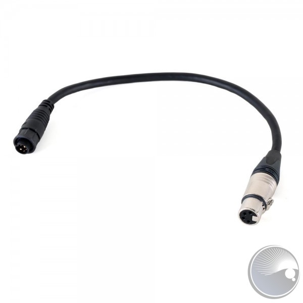 Martin Power + Data Adapter, BBD male to XLR4 female, 0,25m