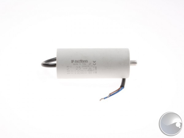 Capacitor, 25uF plastic/leaded