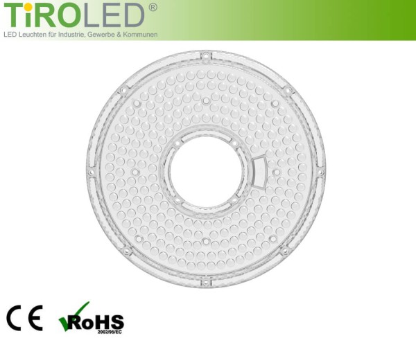90° Linsenaufsatz aus Polycarbonat | kompatibel mit 100 und 150 Watt Hallenleuchten "Neo"