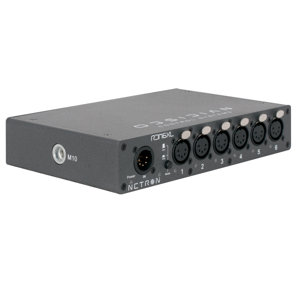 OBSIDIAN Netron RDM 6XL,DMX-Splitter (RDM), 6-fach,XLR 5 pol, 1/2 19",1 HE/desktop/Truss/DIN