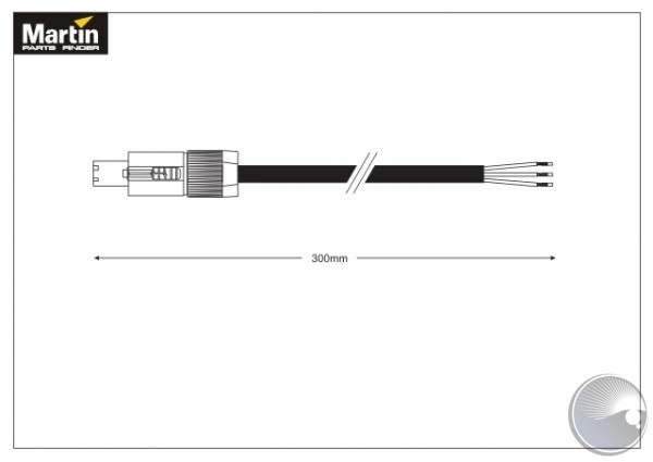 3m pwr.cable w.PwrCon NAC3FCA, AWG12 SJT