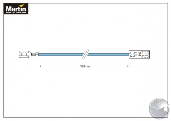 Wire blue 1x0,75# 30cm